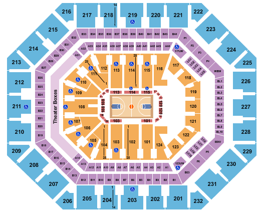 Mortgage Matchup Center NBA Seating Chart